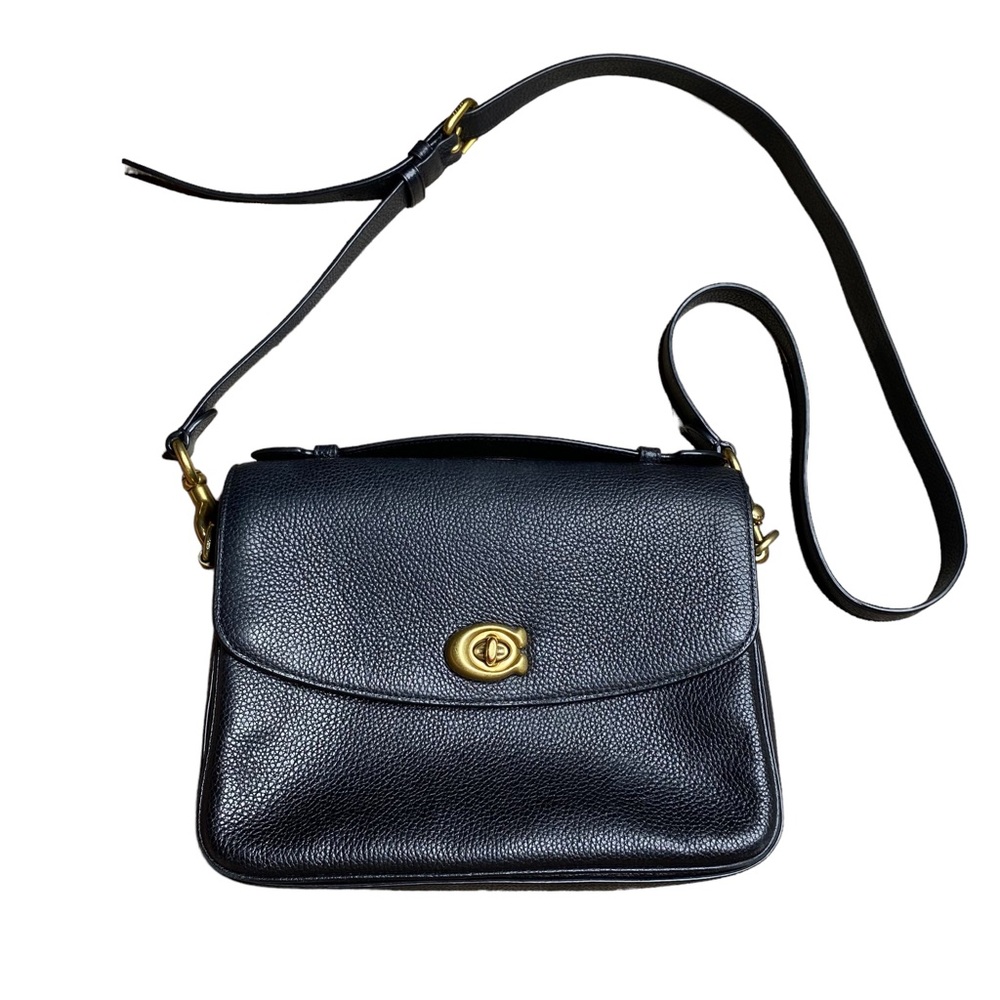 Coach Cassie Black Pebbled Leather Bag